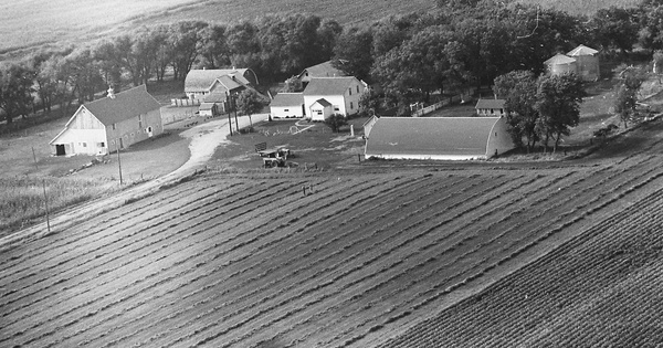 Vintage Aerial photo from 1967 in Faribault County, MN