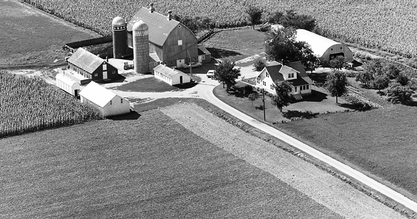 Vintage Aerial photo from 1966 in Wright County, MN