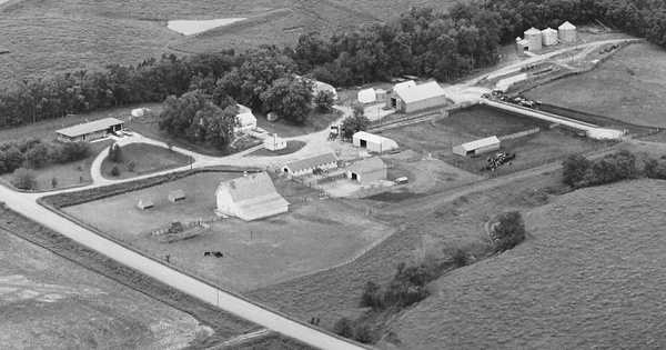 Vintage Aerial photo from 1982 in Thurston County, NE