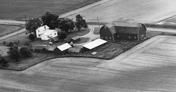 Vintage Aerial photo from 1974 in Fulton County, OH