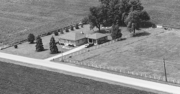 Vintage Aerial photo from 1987 in Clinton County, IN
