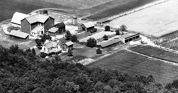 Vintage Aerial photo from 1965 in Mercer County, PA