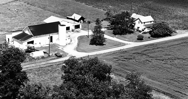Vintage Aerial photo from 1972 in Wyandot County, OH