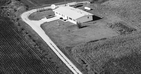Vintage Aerial photo from 1989 in Cedar County, NE