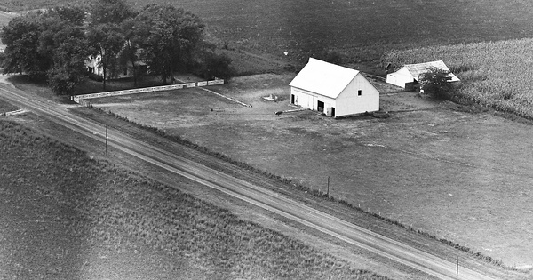 Vintage Aerial photo from 1964 in Marion County, IL