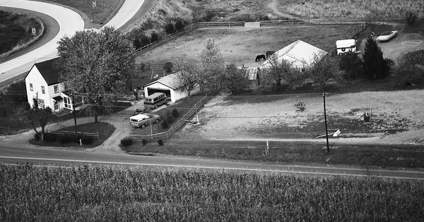 Vintage Aerial photo from 1975 in Chester County, PA