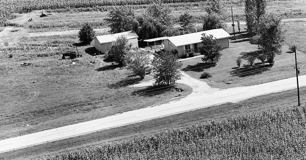 Vintage Aerial photo from 1970 in Ralls County, MO