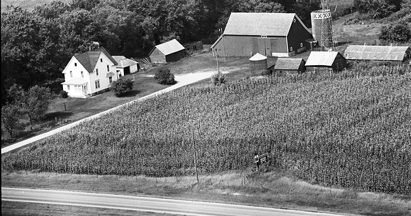 Vintage Aerial photo from 1967 in Faribault County, MN