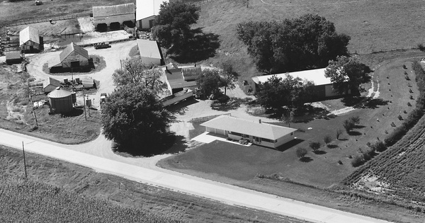 Vintage Aerial photo from 1986 in Crawford County, IA