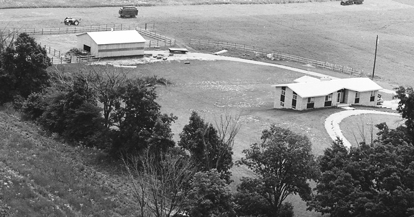 Vintage Aerial photo from 1969 in Livingston County, MI