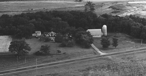 Vintage Aerial photo from 1967 in Rice County, MN
