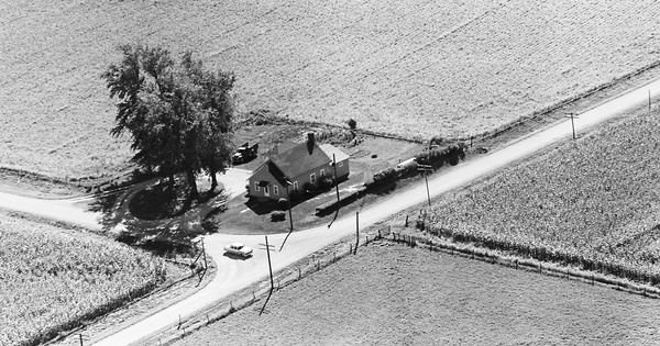 Vintage Aerial photo from 1966 in Woodford County, IL