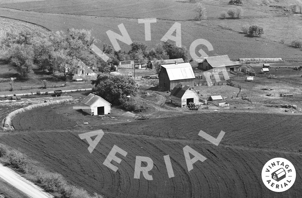 Vintage Aerial Nebraska Otoe County 1980 4WOT16