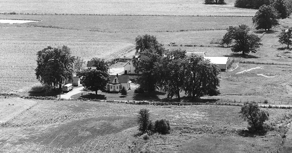 Vintage Aerial photo from 1975 in Jasper County, IL