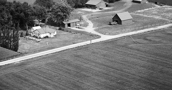 Vintage Aerial photo from 1970 in Warren County, IL