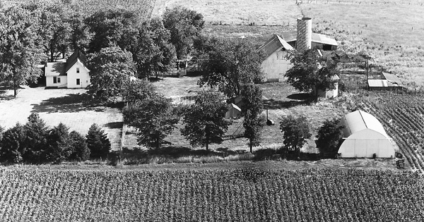 Vintage Aerial photo from 1966 in Vermilion County, IL