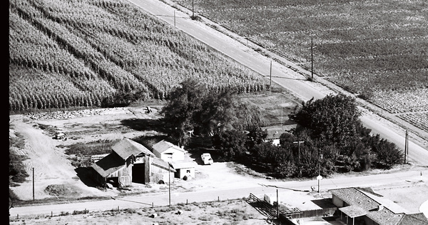 Vintage Aerial photo from 1965 in Madera County, CA