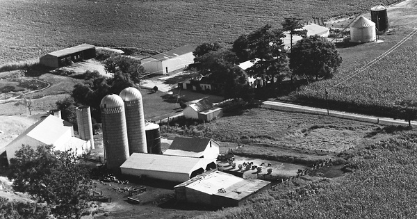 Vintage Aerial photo from 1973 in Miami County, IN