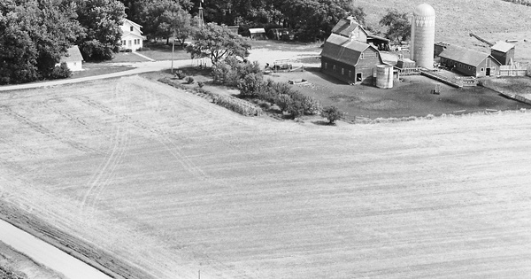 Vintage Aerial photo from 1968 in Lac qui Parle County, MN