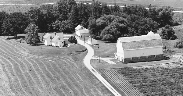 Vintage Aerial photo from 1970 in Goodhue County, MN