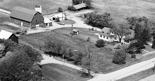 Vintage Aerial photo from 1969 in Lapeer County, MI