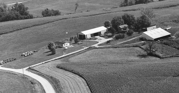 Vintage Aerial photo from 1987 in Dubuque County, IA