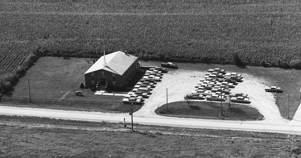 Vintage Aerial photo from 1973 in Clinton County, IA