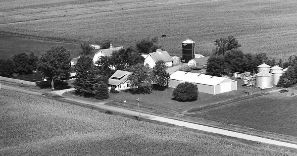Vintage Aerial photo from 1973 in Boone County, IA