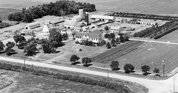 Vintage Aerial photo from 1971 in Clay County, IA