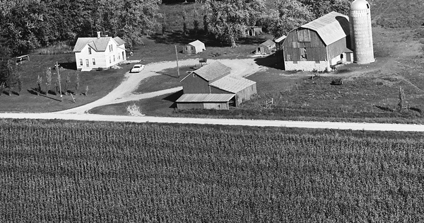 Vintage Aerial photo from 1967 in Dodge County, MN