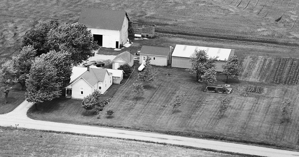 Vintage Aerial photo from 1975 in Hancock County, IN