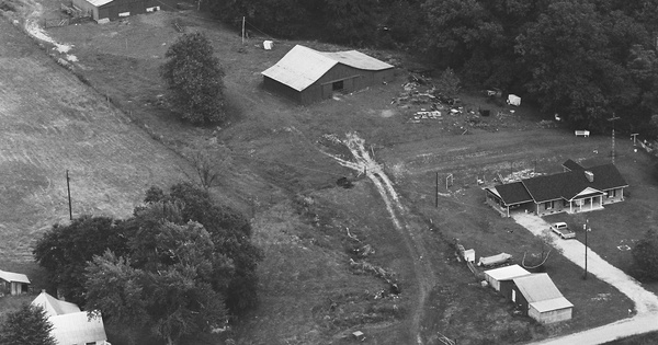 Vintage Aerial photo from 1980 in Hancock County, KY