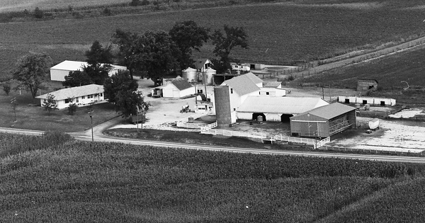 Vintage Aerial photo from 1976 in Keokuk County, IA