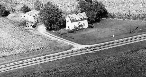 Vintage Aerial photo from 1990 in Pickaway County, OH