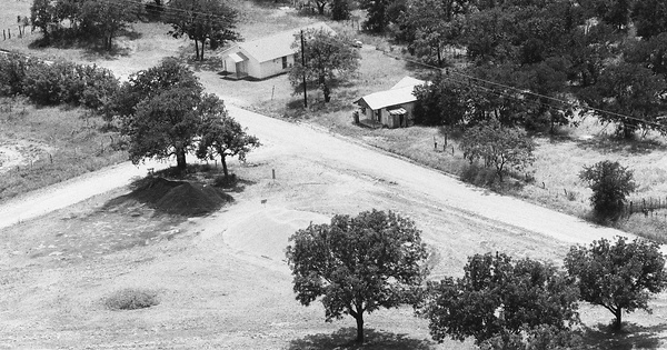 Vintage Aerial photo from 1990 in San Saba County, TX