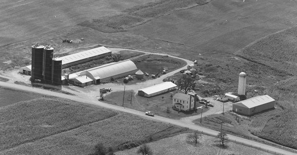 Vintage Aerial photo from 1980 in Juniata County, PA