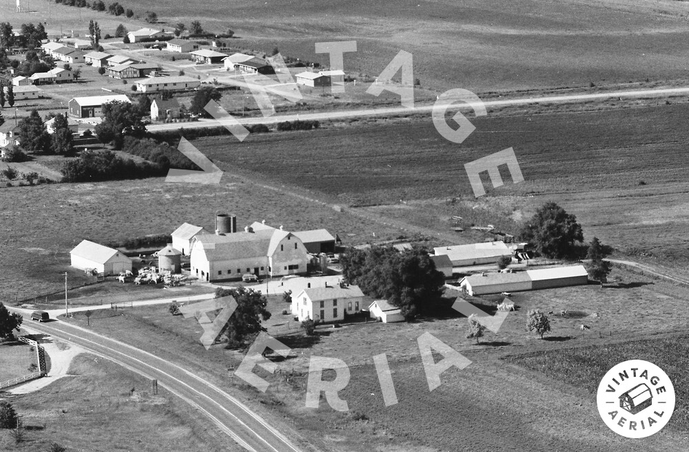 Vintage Aerial Iowa Bremer County 1983 1KBR14