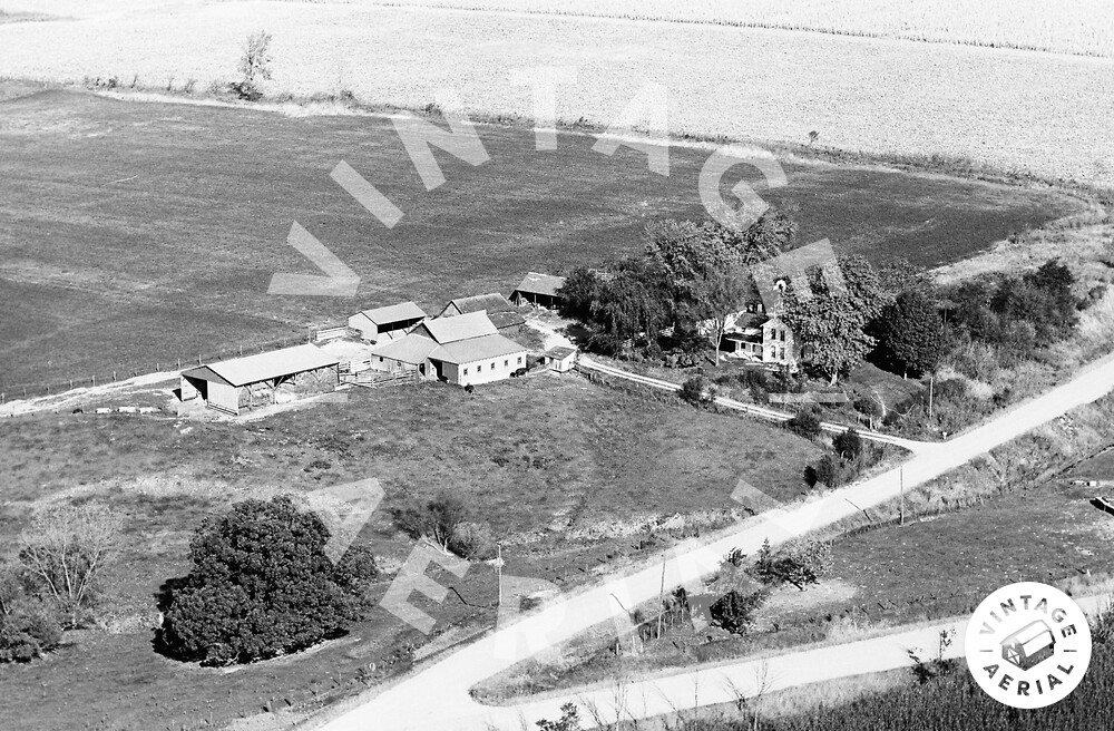 Vintage Aerial Iowa Louisa County 1970 1LLO14