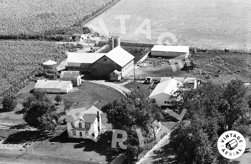 Vintage Aerial Iowa Linn County 1964 10DLI33