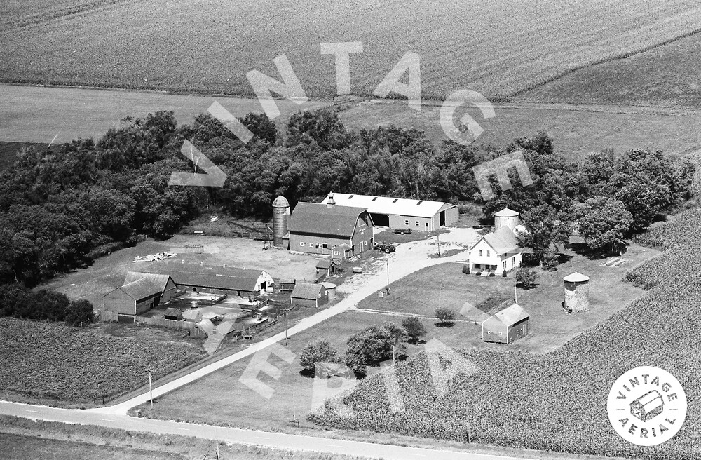 Vintage Aerial Iowa Kossuth County 1968 51XKO7