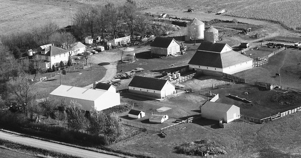 Vintage Aerial photo from 1987 in Sioux County, IA