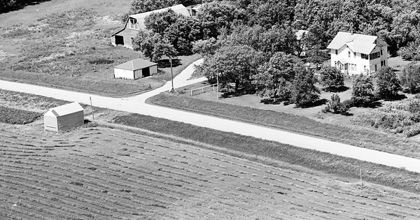 Vintage Aerial photo from 1968 in Lac qui Parle County, MN