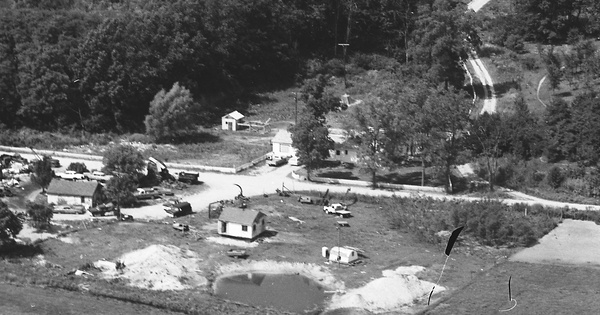 Vintage Aerial photo from 1973 in Livingston County, MI