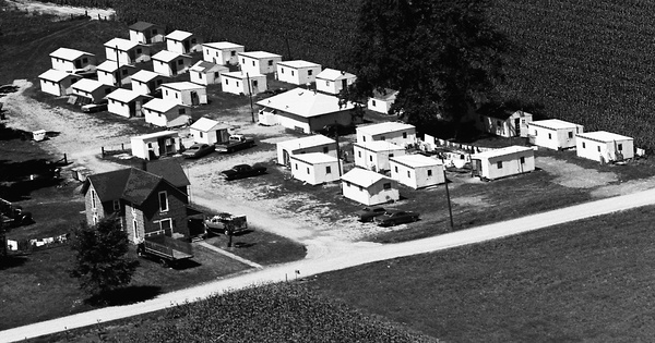 Vintage Aerial photo from 1973 in Tipton County, IN