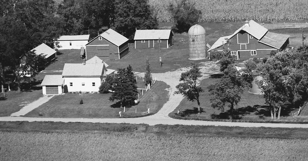 Vintage Aerial photo from 1977 in Lyon County, MN