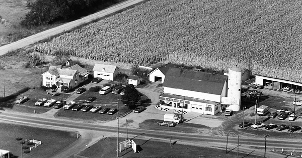 Vintage Aerial photo from 1972 in Branch County, MI