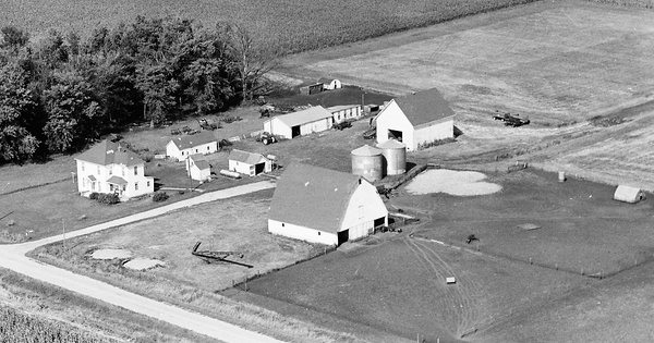 Vintage Aerial photo from 1971 in Hamilton County, IA