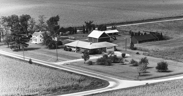 Vintage Aerial photo from 1971 in Kankakee County, IL