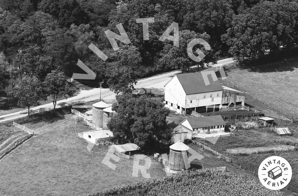 Vintage Aerial Indiana Carroll County 1977 16HCA33