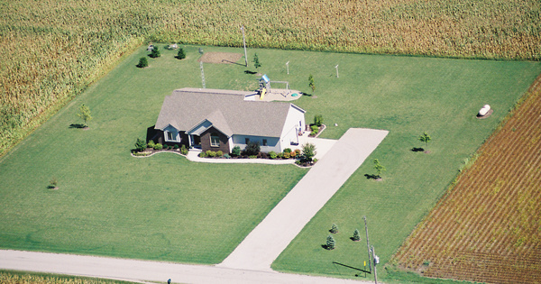 Vintage Aerial photo from 2001 in Van Wert County, OH